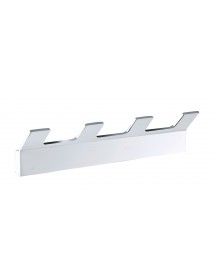 Patère quadruple rectangulaire SOLO en laiton chromé 20,5 cm