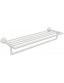 Etagère porte-serviettes de douche WHITE en laiton blanc 55 x12 x26,5 cm