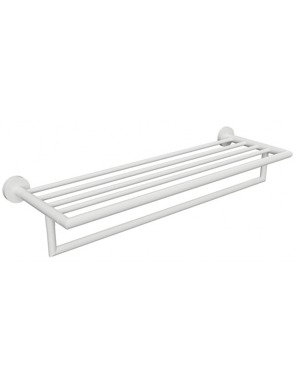 Etagère porte-serviettes de douche WHITE en laiton blanc 55 x12 x26,5 cm Etagère porte-serviettes de douche WHITE en laiton blanc 55 x12 x26,5 cm