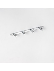 Patère quadruple OMEGA laiton chromé 27x4x2,5 cm