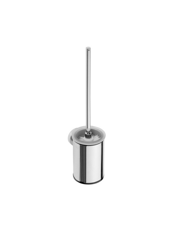 Goupillon de toilette mural brosse OMEGA en chrome 9,5x38,5x12 cm