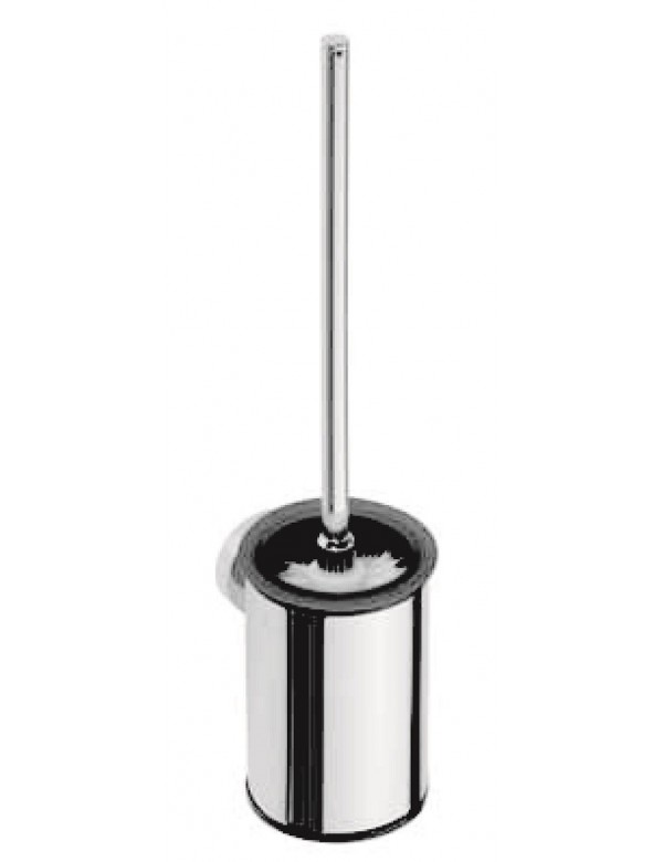 Goupillon de toilette mural brosse OMEGA en chrome 9,5x38,5x12 cm
