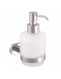 Distributeur de savon mural YUKON en verre et laiton