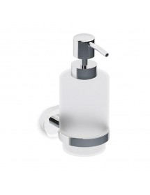 Distributeur de savon mural YUKON en verre et laiton