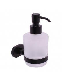 Distributeur de savon mural YUKON en verre et laiton