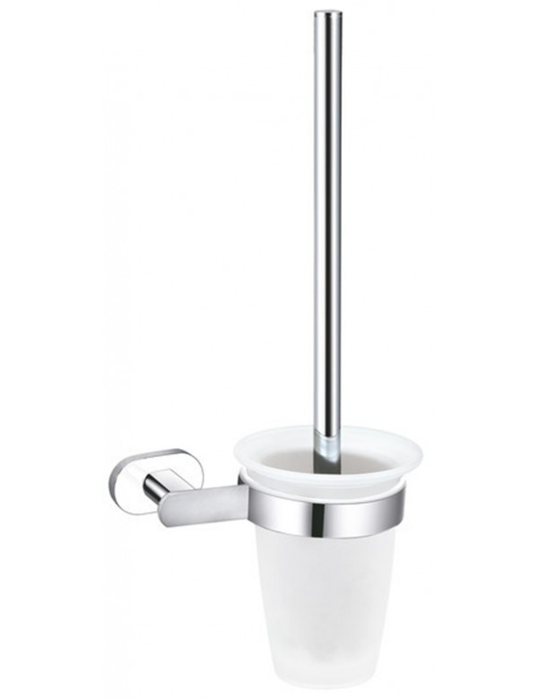 Brosse de toilettes mural YUKON en verre et laiton