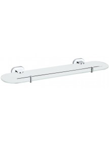 Etagère de douche YUKON en verre et laiton chromé 50 cm