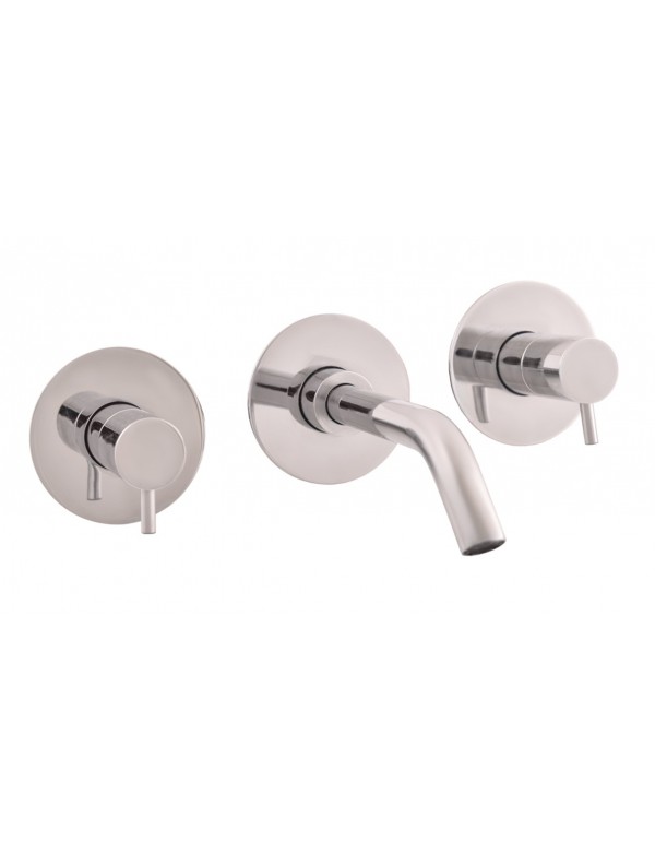 Mitigeur lavabo mural SEINA 3 trous en laiton chromé Mitigeur lavabo mural SEINA 3 trous en laiton chromé