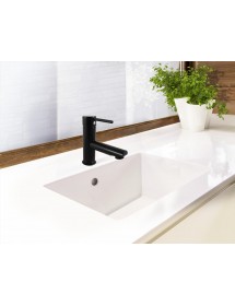 Mitigeur lavabo SEINA sans siphon en laiton noir