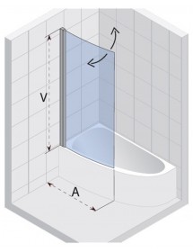 Pare baignoire NOVIK Z108 pour baignoire RIHO LYRA