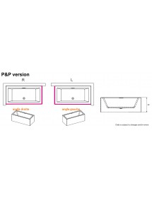 Baignoire RIHO RETHINK CUBIC WALL Plug&Play