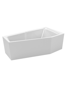 Grande baignoire d'angle RIHO RETHINK SPACE L Plug&Play 180x110 cm