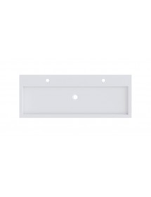 Lavabo SPRING VOW RIHO 120x46x8 cam 2 trous en composite de marbre