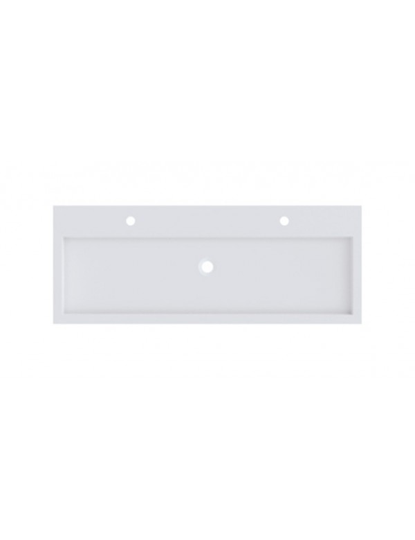 Lavabo SPRING VOW RIHO 120x46x8 cam 2 trous en composite de marbre