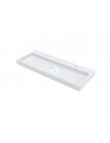Lavabo SPRING VOW RIHO 120x46x8 cam 2 trous en composite de marbre