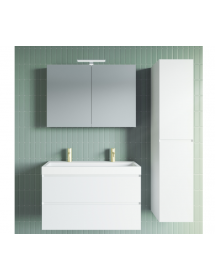 Lavabo SPRING VOW RIHO 120x46x8 cam 2 trous en composite de marbre