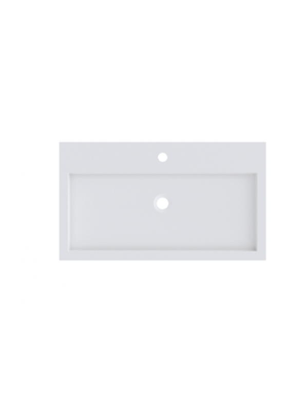 Lavabo SPRING VOW RIHO 80x40x8 cm en composite de marbre