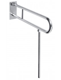 Barre d'appui relevable U+jambe d'appui HELP 813 acier inox. 82,9x80cm