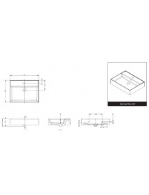 Lavabo SPRING RISE RIHO 60x46x12 cm en céramique