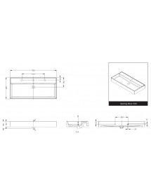 Lavabo SPRING RISE RIHO 100x46x12 cm en céramique