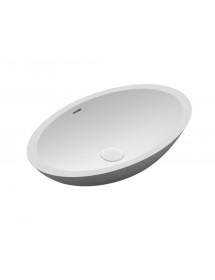 Vasque à poser blanc mat AVELLA OVAL RIHO 58x36 cm solid surface