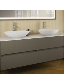 Vasque à poser blanc mat AVELLA OVAL RIHO 58x36 cm solid surface