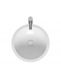 Vasque à poser blanc mat AVELLA ROND RIHO 42x42 cm solid surface