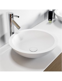 Vasque à poser blanc mat AVELLA ROND RIHO 42x42 cm solid surface