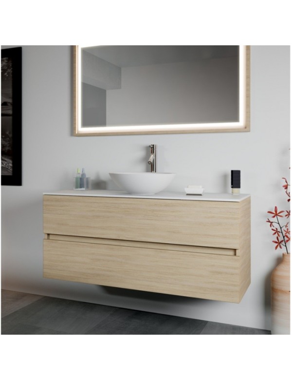 Vasque à poser blanc mat AVELLA ROND RIHO 42x42 cm solid surface