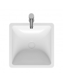 Vasque à poser blanc mat AVELLA SQUARE RIHO 42x42 cm solid surface