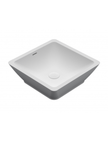 Vasque à poser blanc mat AVELLA SQUARE RIHO 42x42 cm solid surface
