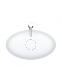 Vasque à poser blanc mat THIN OVAL RIHO 58x35 cm solid surface