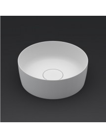 Vasque à poser blanc mat THIN ROUND RIHO 42x42 cm solid surface