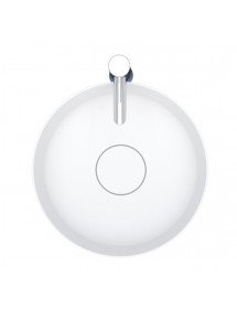 Vasque à poser blanc mat THIN ROUND RIHO 42x42 cm solid surface