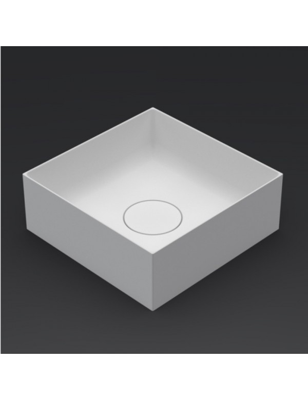 Vasque à poser blanc mat THIN SQUARE RIHO 38x38 cm solid surface Vasque à poser blanc mat THIN SQUARE RIHO 38x38 cm solid surface