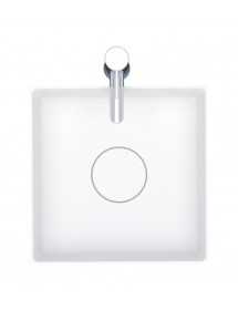 Vasque à poser blanc mat THIN SQUARE RIHO 38x38 cm solid surface