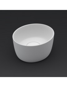 Vasque à poser blanc mat OVAL RIHO 38x33 cm solid surface
