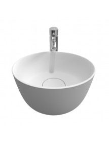 Vasque à poser blanc mat OVAL RIHO 38x33 cm solid surface