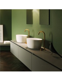 Vasque à poser blanc mat OVAL RIHO 38x33 cm solid surface