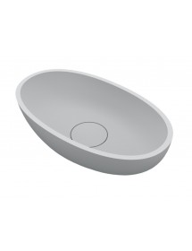 Vasque à poser blanc mat ESCALA RIHO 55x32 cm solid surface