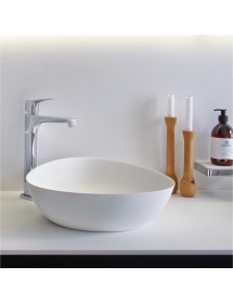 Vasque à poser blanc mat OVIEDO RIHO 41x41 cm solid surface