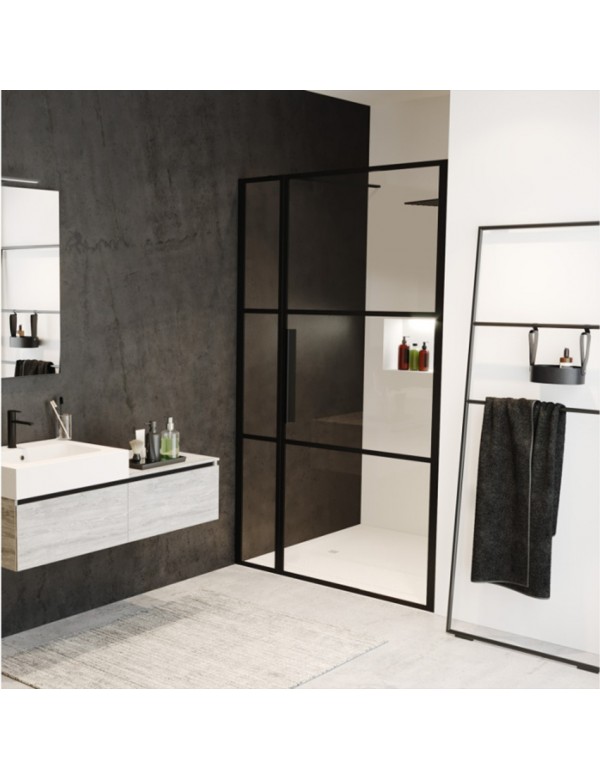 Porte de douche battante GRID 104 RIHO 110x200 cm