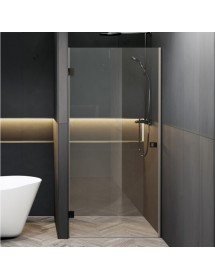 Porte de douche battante à charnières noires SCANDIC NXT 101 80x200 cm