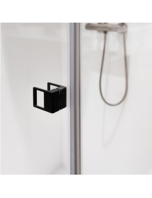 Porte de douche battante à charnières noires SCANDIC NXT 102