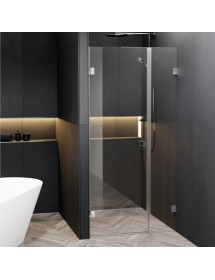 Porte de douche battante à charnières noires SCANDIC NXT 102 100x200 cm