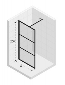 Paroi de douche italienne GRID 400 RIHO
