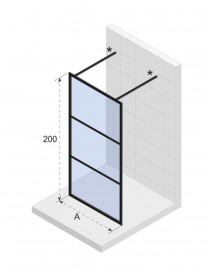 Paroi de douche italienne GRID 401RIHO