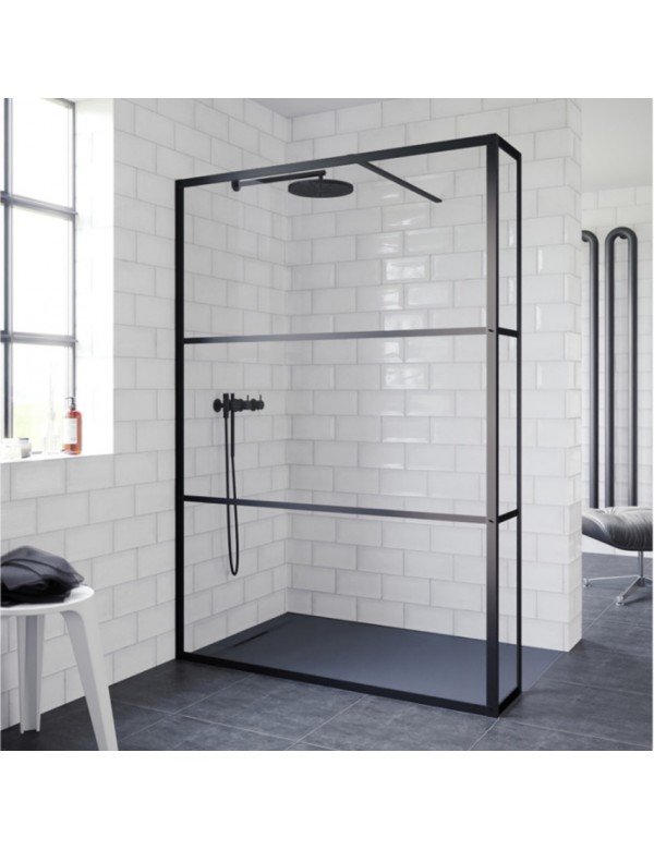 Paroi de douche italienne avec rabattant fixe GRID 402 RIHO