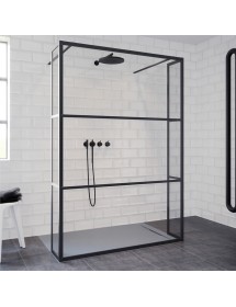 Paroi de douche italienne walk-in avec 2 parois fixes GRID 404 RIHO