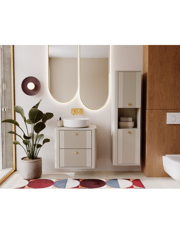 Ensemble meuble de douche ANDIAMO cashmere